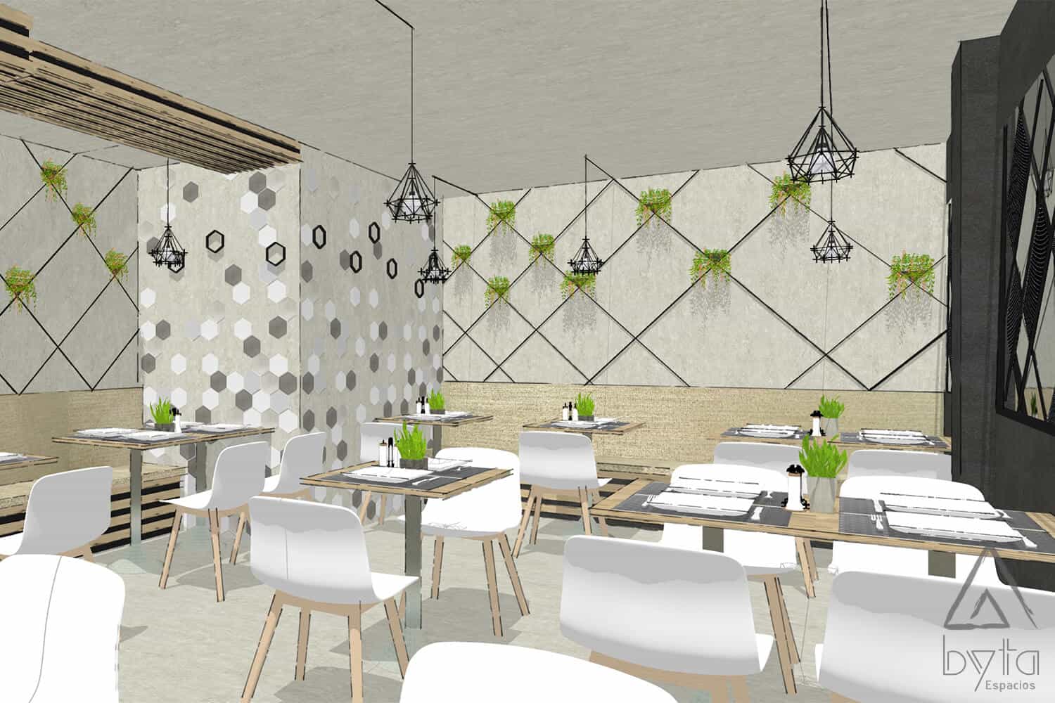 Propuesta de diseño y decoración de restaurante. Madrid